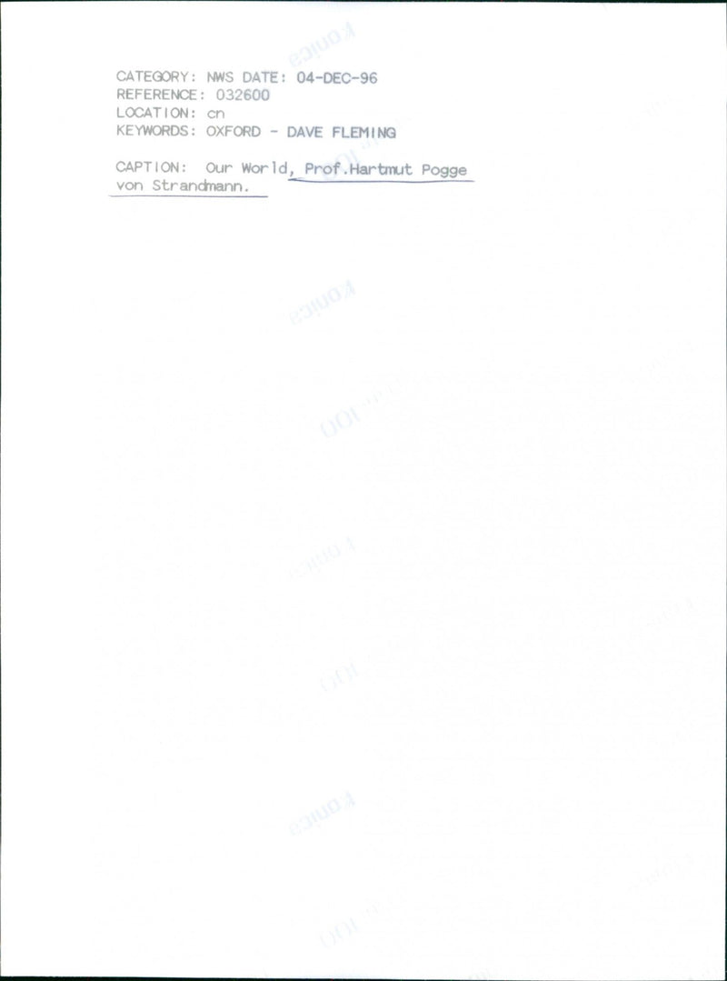 Hartmut Pogge von Strandmann - Vintage Photograph