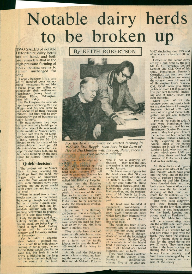 Eric Boggis - Vintage Photograph