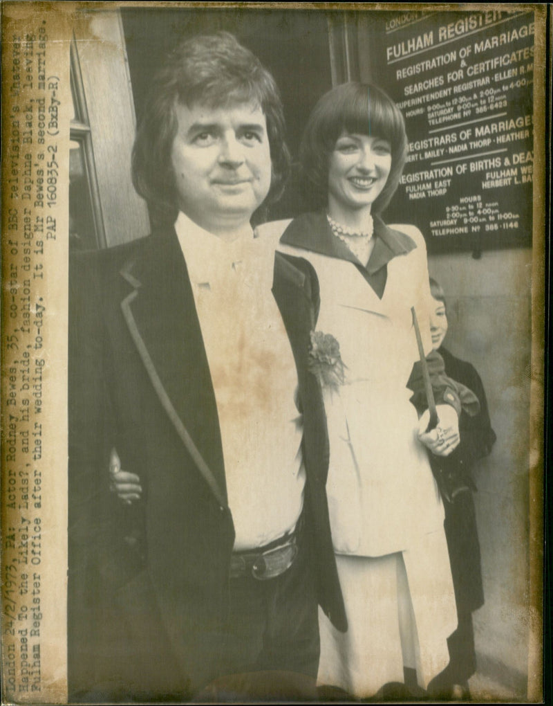 Rodney Bewes and Daphne Black - Vintage Photograph