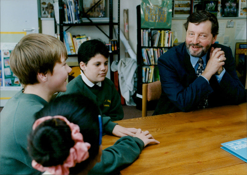 David Blunkett MP with Aaron Lewis and Khalid Ahmad - Vintage Photograph