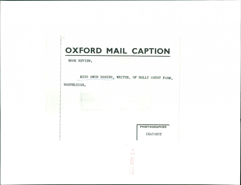 Gwen Robyns - Vintage Photograph