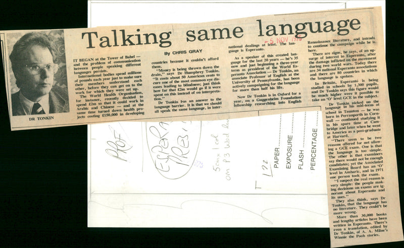 Humphrey Tonkin - Vintage Photograph