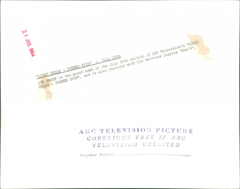 Joe Brown - Vintage Photograph