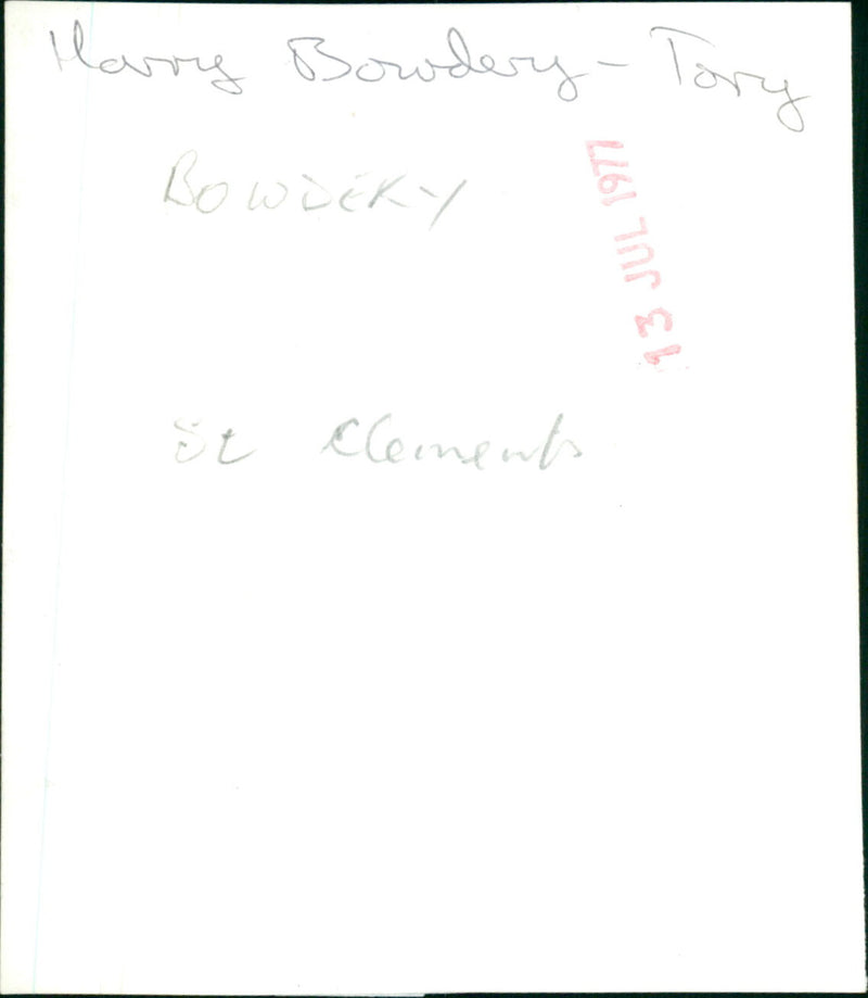 Harry Bowdery - Vintage Photograph