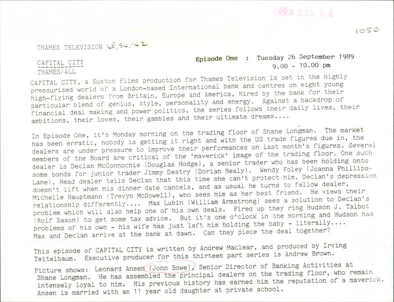 John Bowe - Vintage Photograph