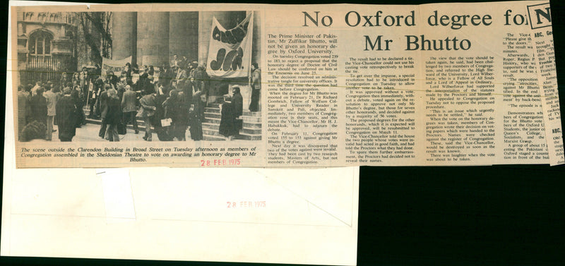 Zulfikar Bhutto - Vintage Photograph