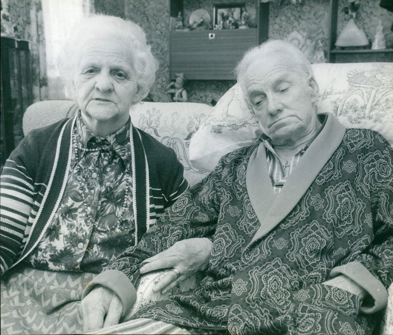 Pensioners Mary and Wally Bowerman - Vintage Photograph
