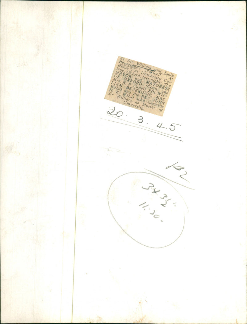 Sir William and Lady Beveridge - Vintage Photograph