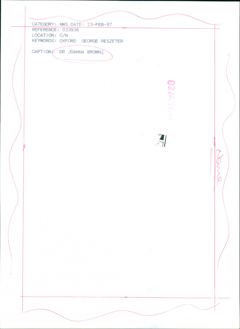 Dr. Joanna Browne - Vintage Photograph