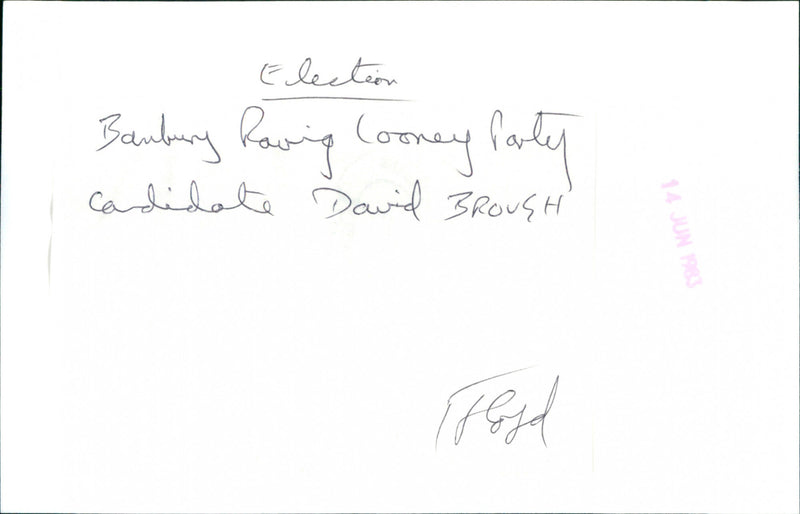 David Brough - Vintage Photograph