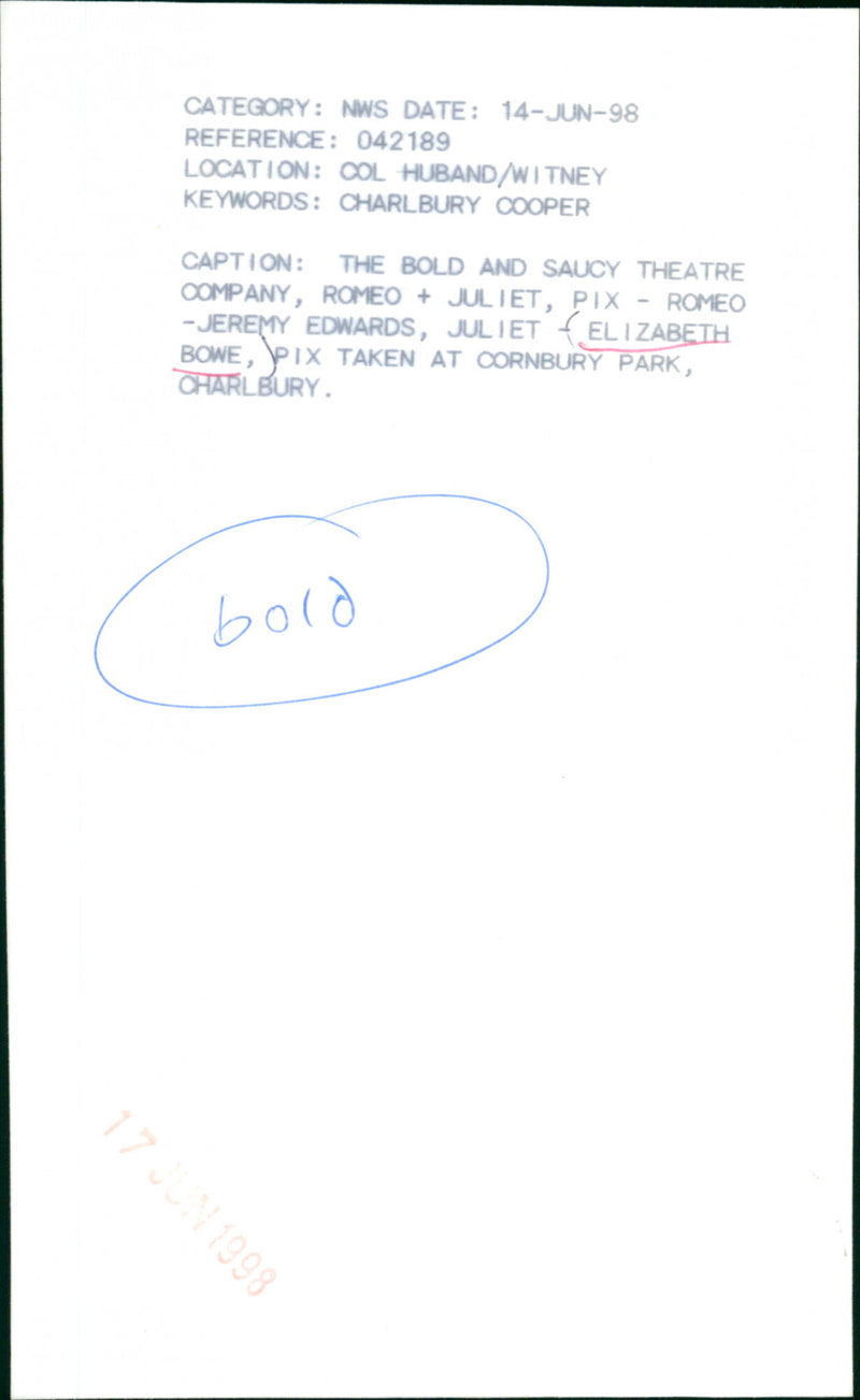 Elizabeth Bowe - Vintage Photograph