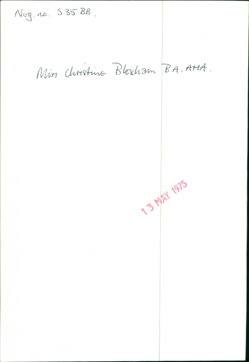 Christine Bloxham - Vintage Photograph