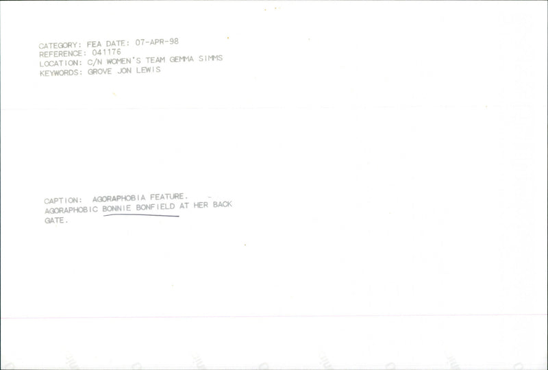 Bonnie Bonfield - Vintage Photograph