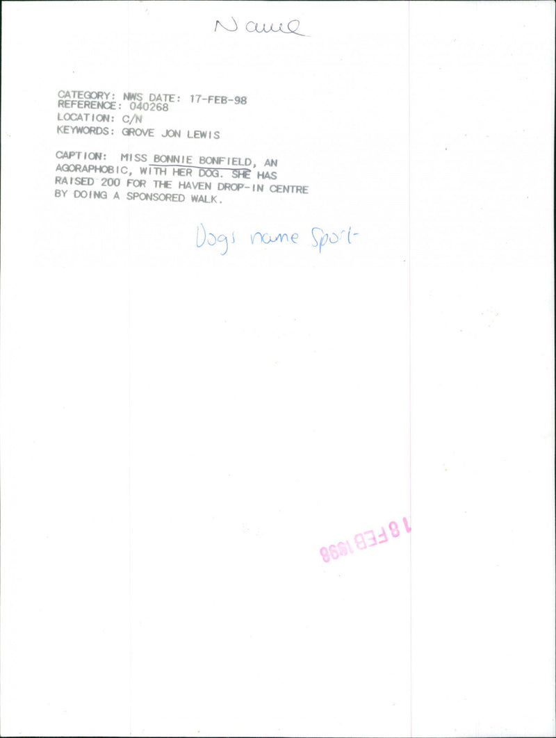 Bonnie Bonfield - Vintage Photograph