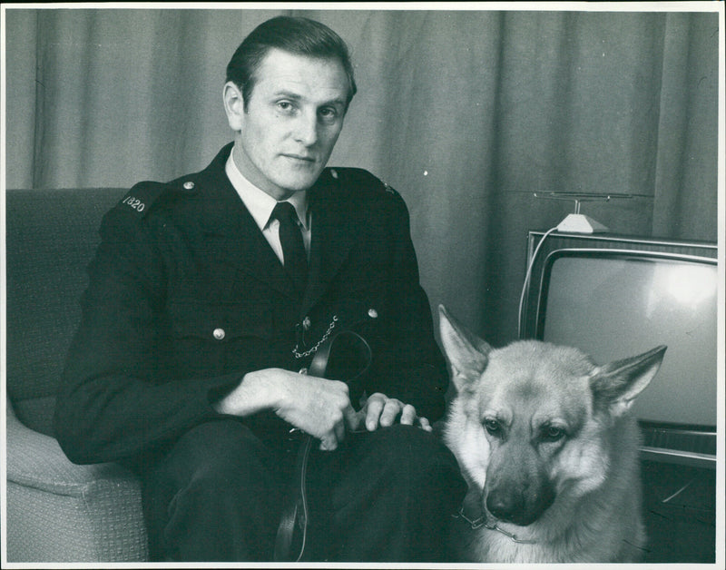 Dog Handler - Vintage Photograph