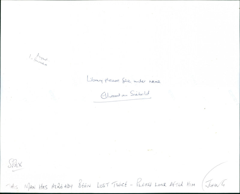 Ellwood von Siebold - Vintage Photograph