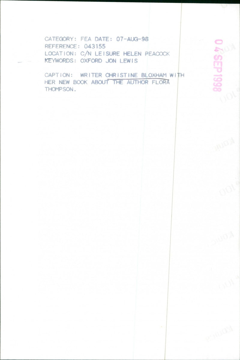 Christine Bloxham - Vintage Photograph