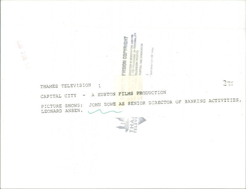 John Bowe - Vintage Photograph