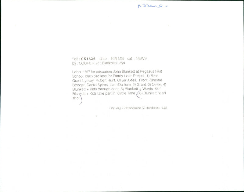 David Blunkett - Vintage Photograph