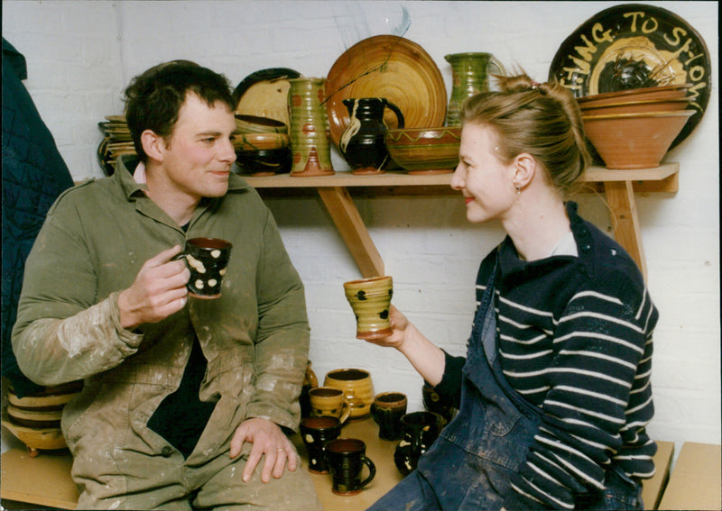 Jane and Dylan Bowen - Vintage Photograph