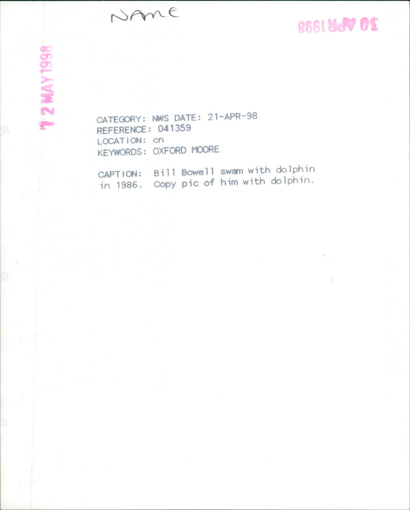 Bill Bowell - Vintage Photograph