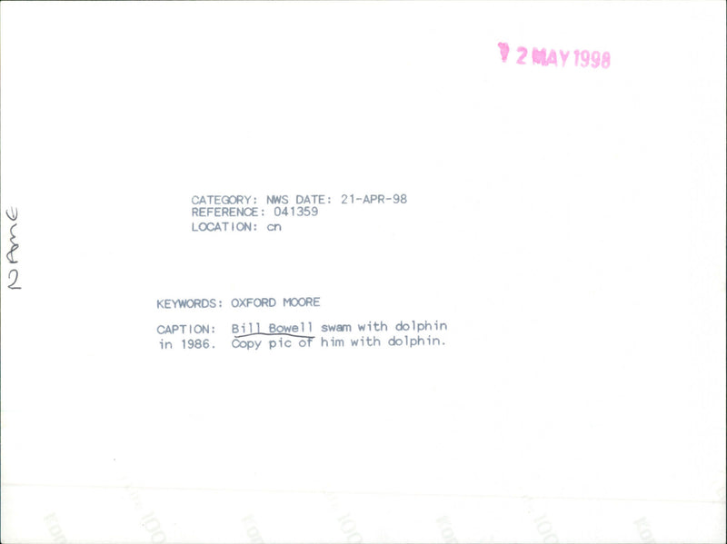 Bill Bowell - Vintage Photograph