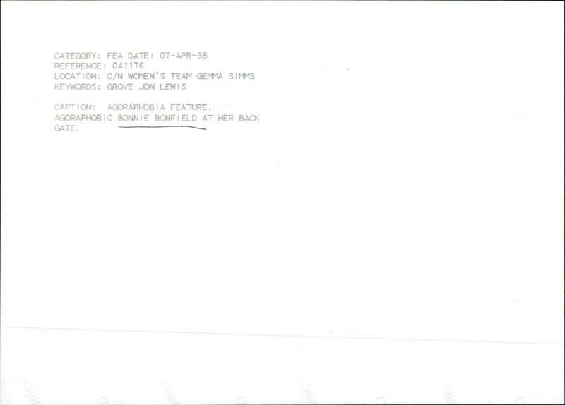 Bonnie Bonfield - Vintage Photograph