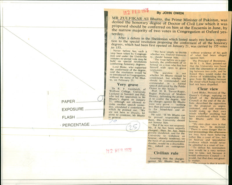 Zulfikar Ali Bhutto - Vintage Photograph