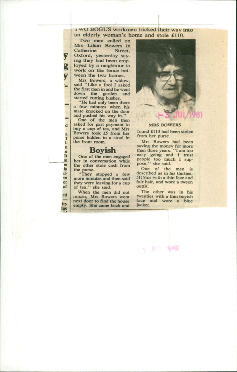 Lilian Bowers - Vintage Photograph