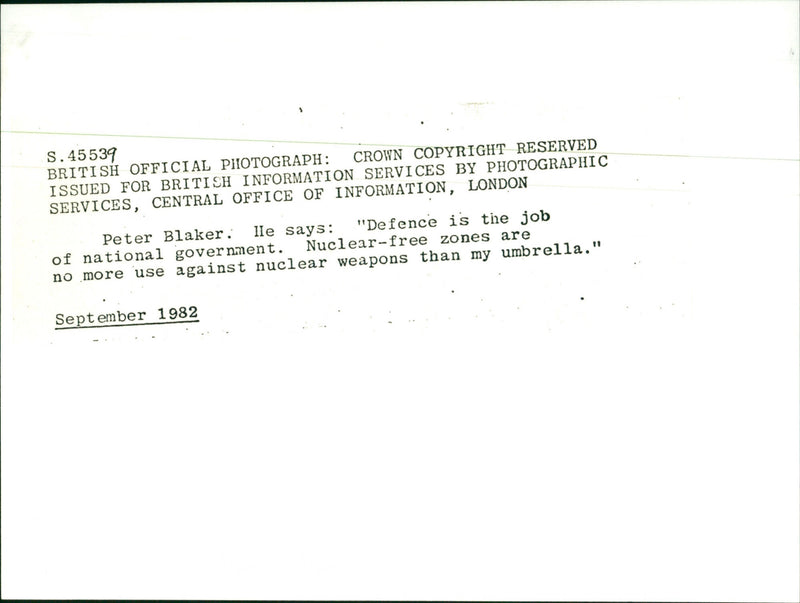 Peter Blaker - Vintage Photograph