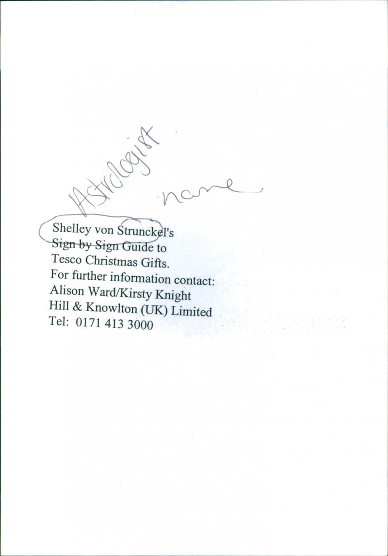 Shelley von Strunckel's - Vintage Photograph