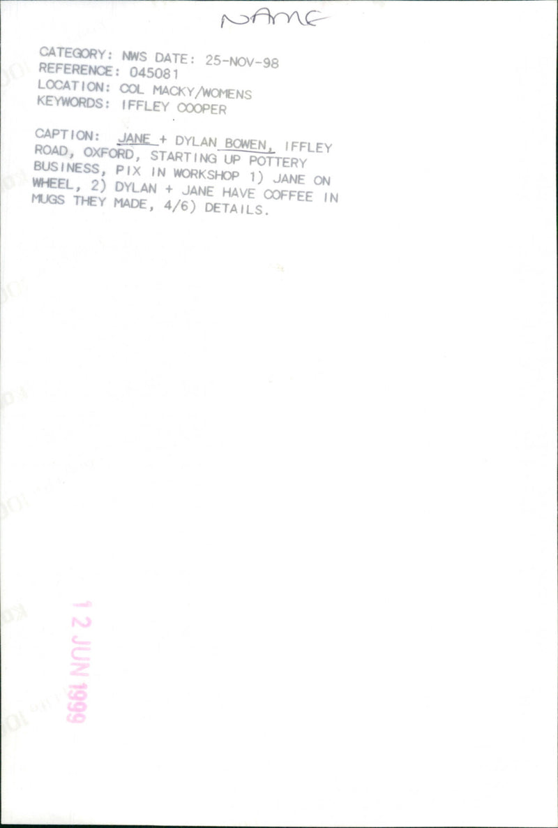 Jane Bowen - Vintage Photograph