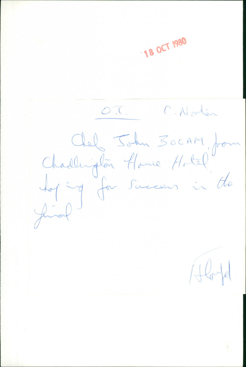 Colin Bolam - Vintage Photograph