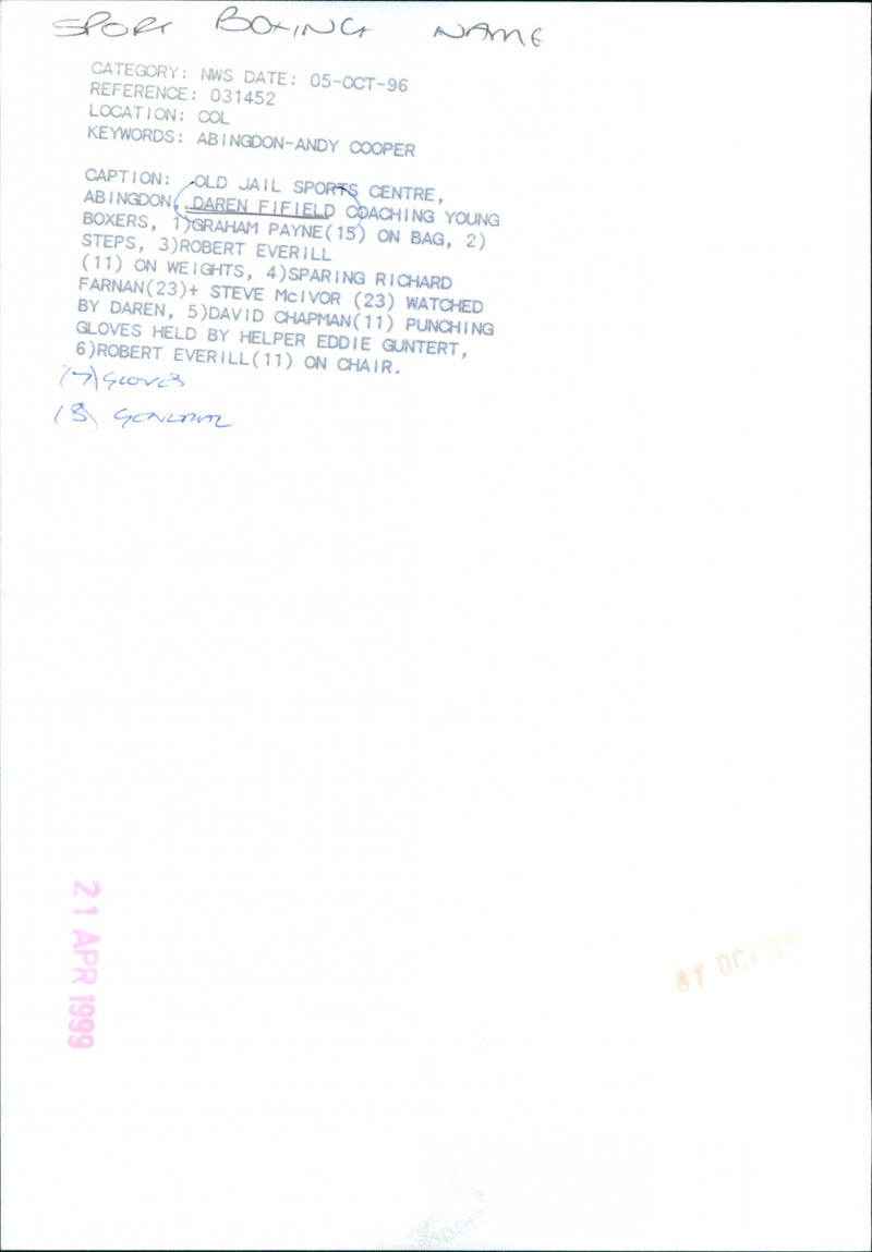 Darren Fifield - Vintage Photograph