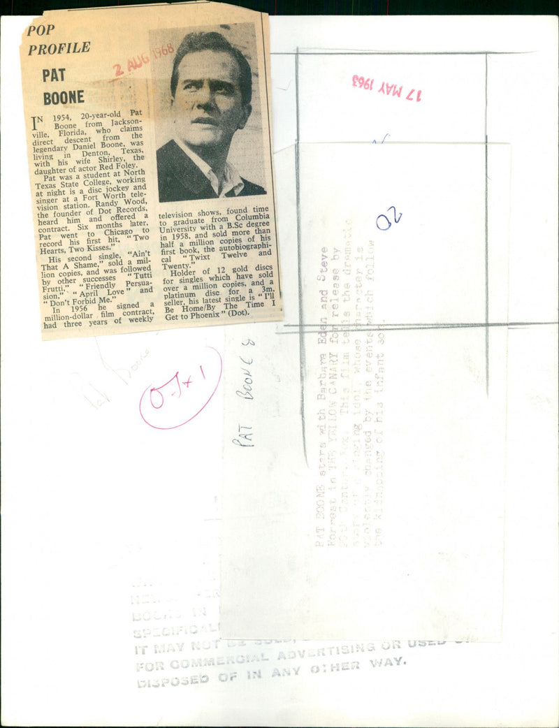 Pat Boone - Vintage Photograph