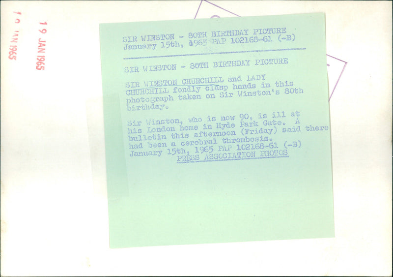 Winston Churchill with wife Clementine - Vintage Photograph