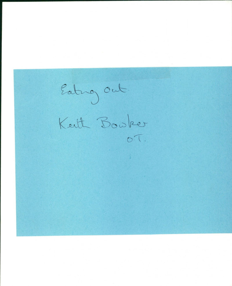 Keith Bowler - Vintage Photograph