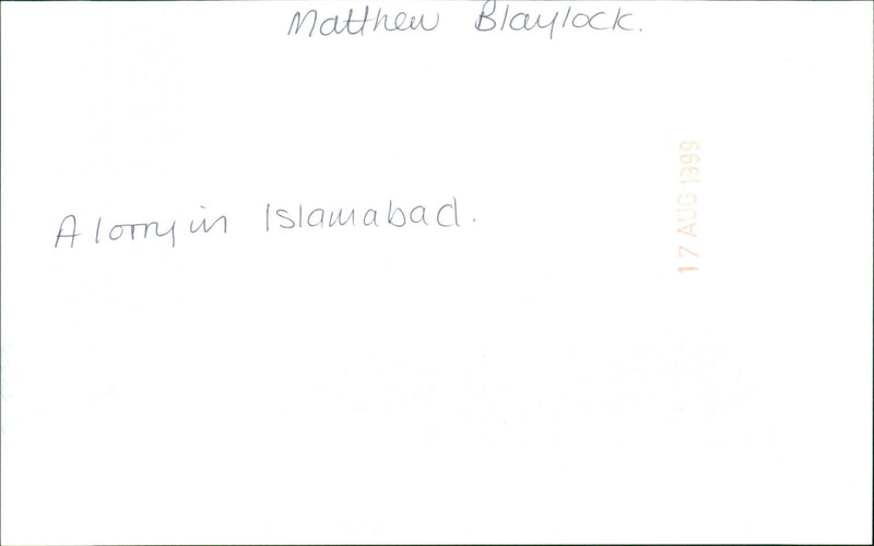 Matthew Blaylock - Vintage Photograph