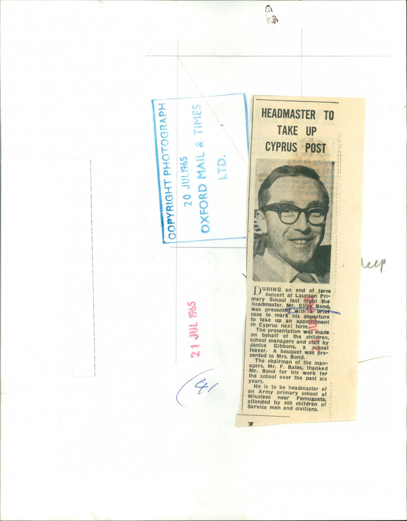 Mr. Clive Bond - Vintage Photograph