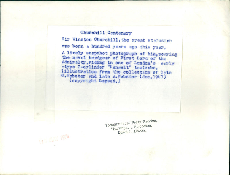 Winston Churchill - Vintage Photograph