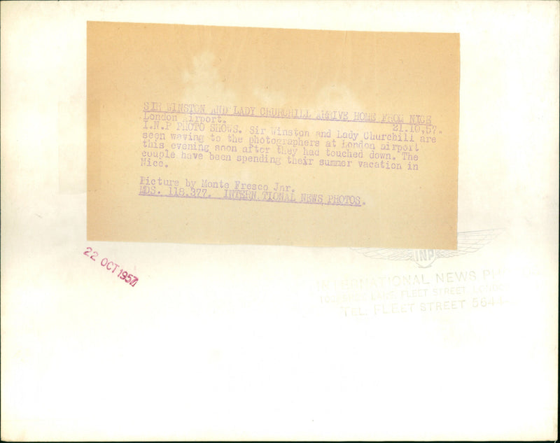 Winston Churchill with wife Clementine - Vintage Photograph