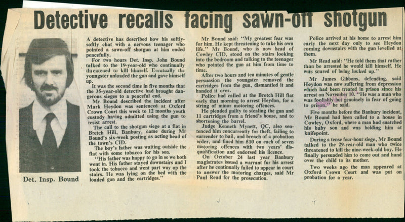 Det. Insp. John Bound - Vintage Photograph