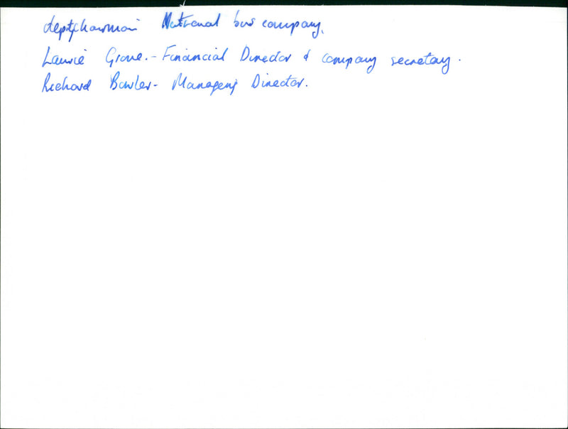 Deputy Chairman bus company - Vintage Photograph