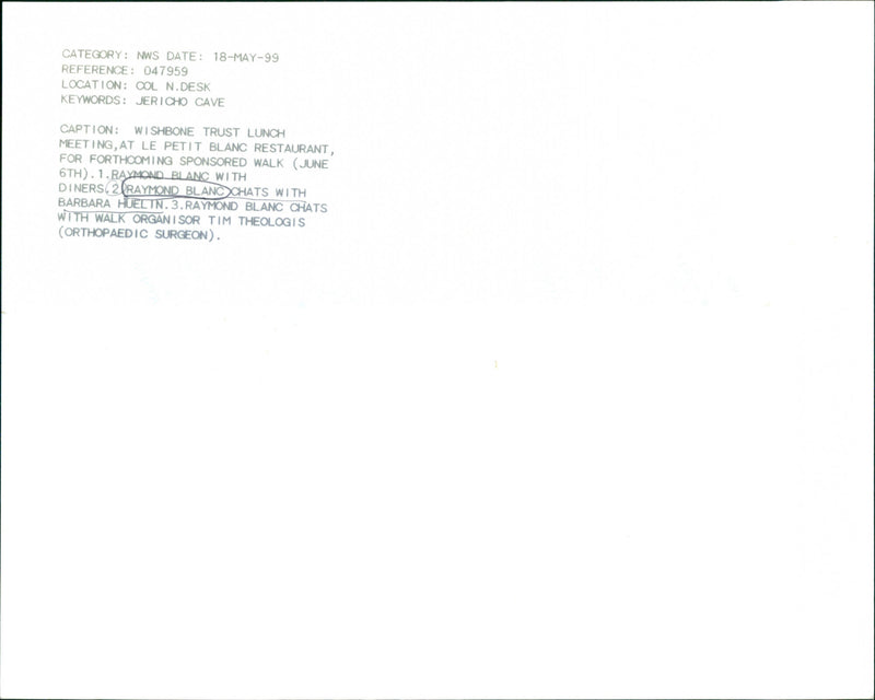 Raymond Blanc - Vintage Photograph