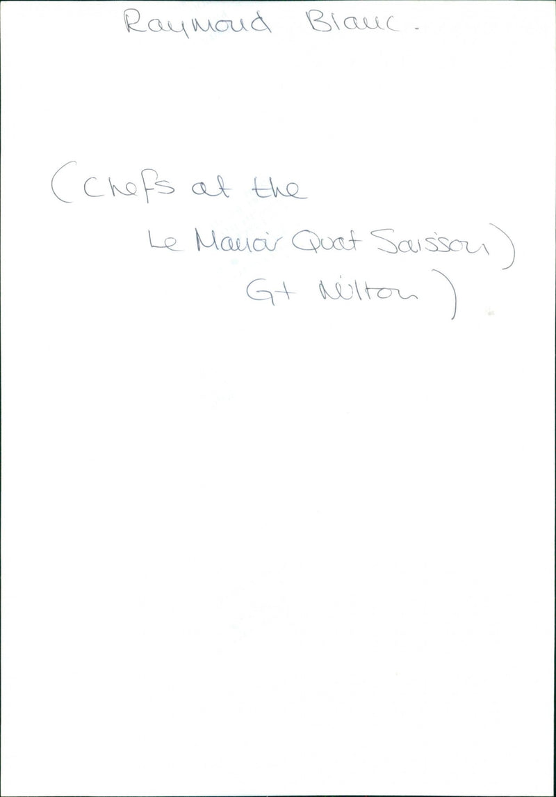 Raymoud Blauc - Vintage Photograph