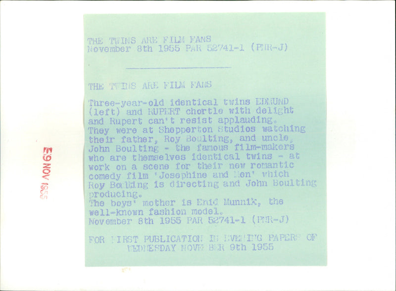 Identical twins Edmund and Rupert - Vintage Photograph