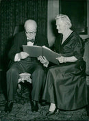 Winston Churchill with wife Clementine - Vintage Photograph