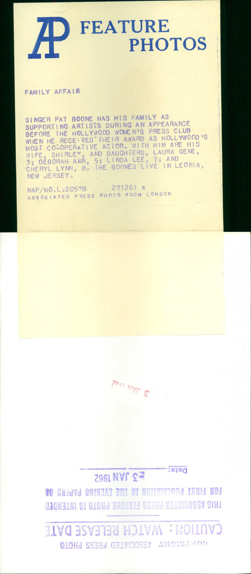 Pat Boone - Vintage Photograph