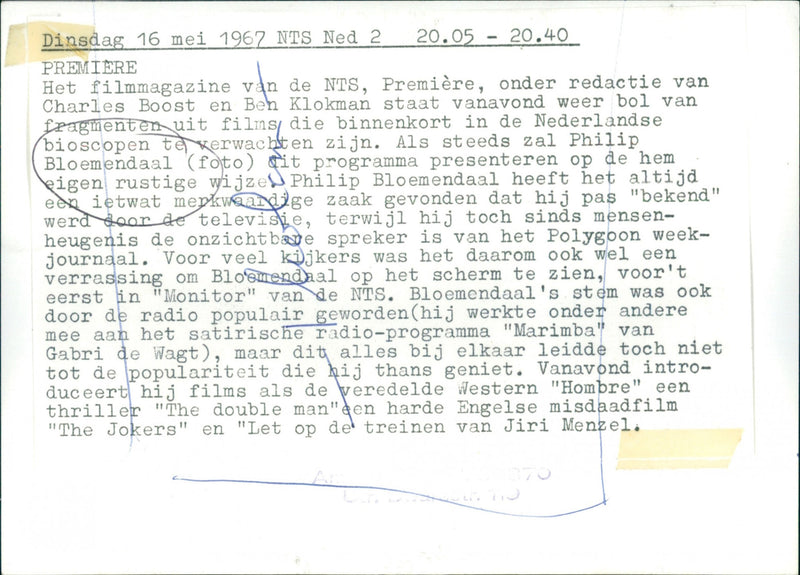 Philip Bloemendaal - Vintage Photograph