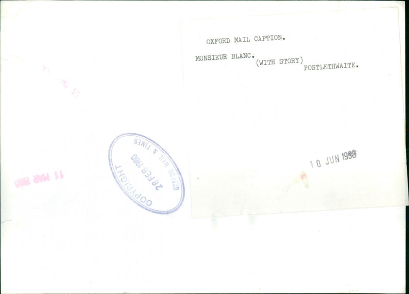 1980 MONSIEUR BLANC - Vintage Photograph